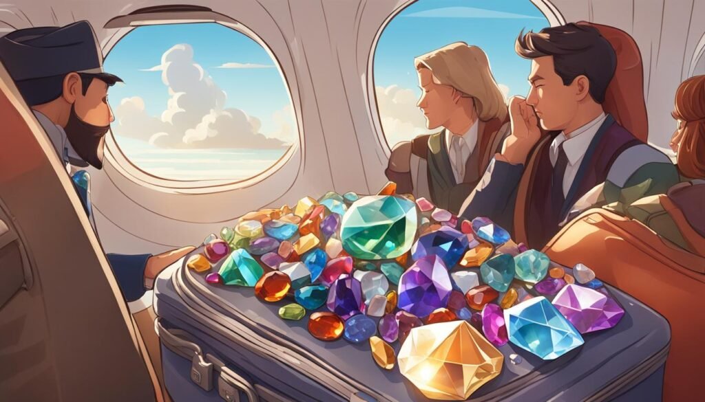 bringing gemstones on a plane bringing gemstones on a plane